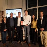 Juror:innen und 1. Platz Pitchwettbewerb mit StartupDorf Vorstandsvorsitzenden