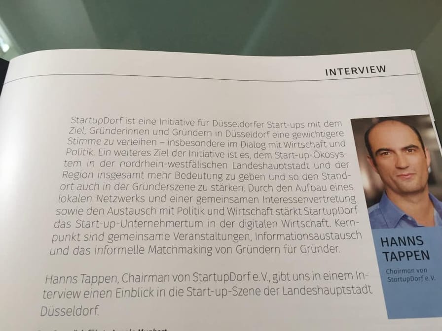 Hanns Tappen mit Interview im Marketing-Club Düsseldorf Magazin