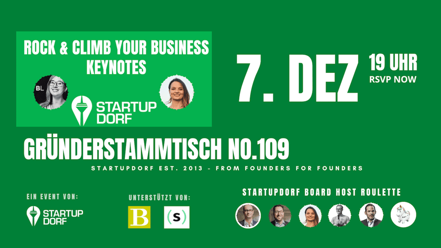 StartupDorf Gründerstammtisch No. 109